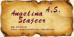 Angelina Štajcer vizit kartica